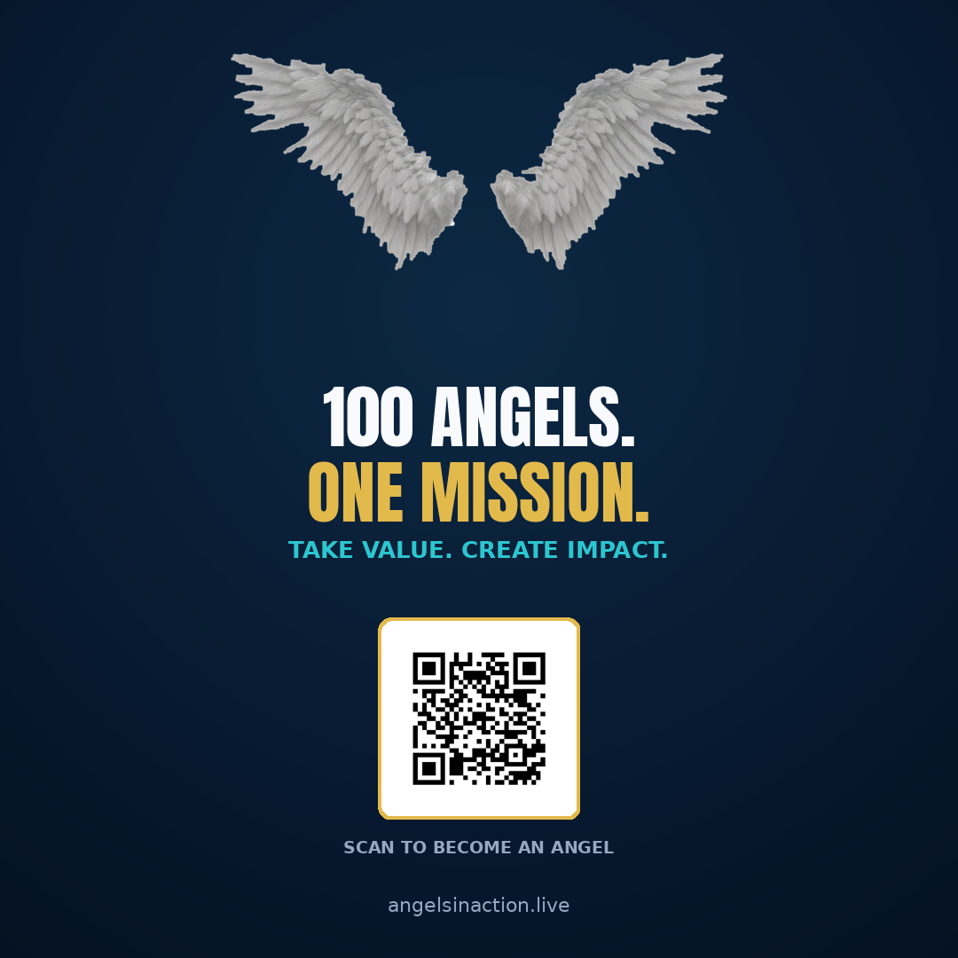 Angels in Action square post for Facebook and Instagram