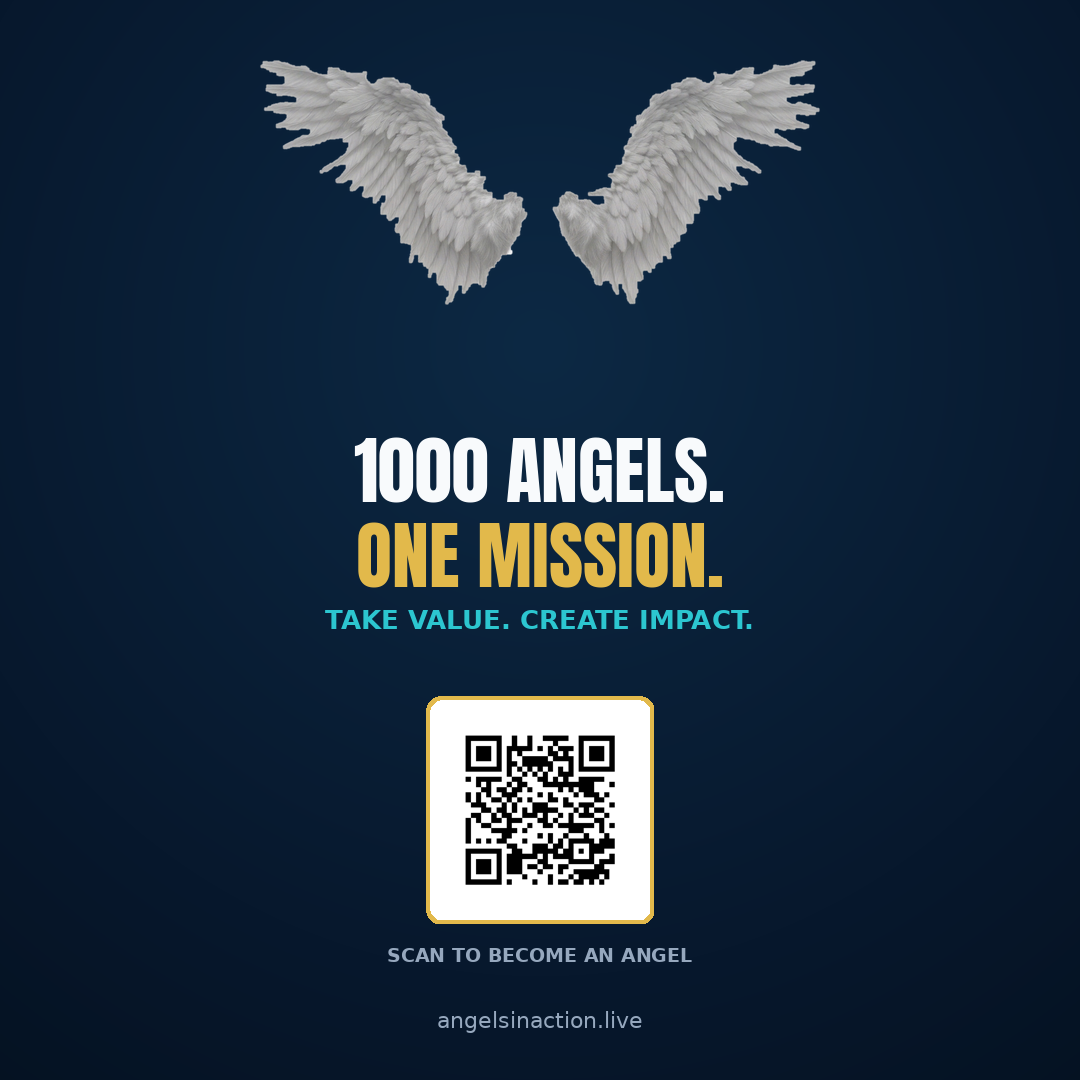 Angels in Action square post for Facebook and Instagram